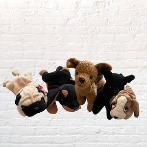 Bundle of 5 Ty vintage beanie baby dogs
